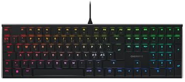 CHERRY MX 10.0N RGB, Panordisches Layout, QWERTY Tastatur, kabelgebundene Tastatur, mechanische Gamingtastatur, MX Low Profile RGB Speed SWITCHES, Schwarz