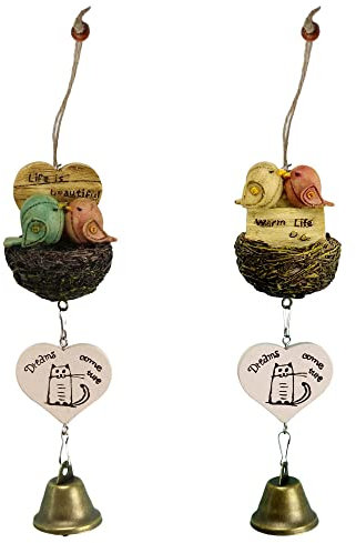 Bbaoo Windspiele für Draußen, 2Stücke Windspiele für Draußen Hängend, Windspiel Garten, Windspiel Metall, Klangspiel für Draußen, für Balkon, Garten, Draußen Heimdekoration Geschenke, 30 cm/11,8 Zoll