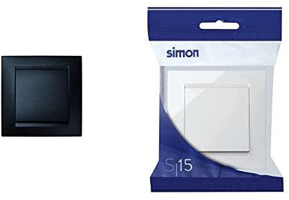 SIMON Interruptor conmutador 15 grafito, Termoplástico, 0 & M256215 - Pulsador serie 15 blanco