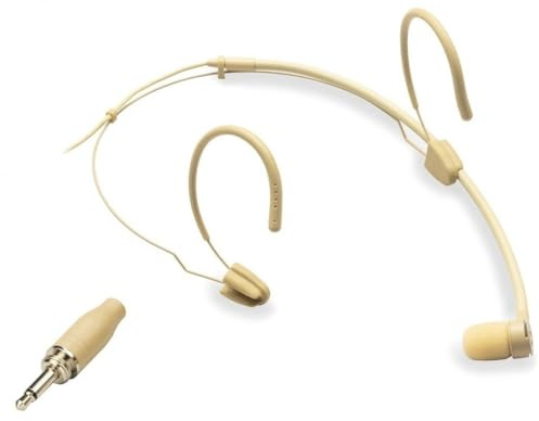 VISAGE-C01A BG BEIGE - microfono cardioide ad archetto dotato di connettore mini-jack 1.8 ts con avvitatura