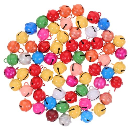 NUOBESTY 100St Bunte Glocken farbige Weihnachtsglocken Glöckchen für den Kranz selber Machen weihnachtsdeko verschleißfeste kleine Glocken dekorative Bastelglocken empfindlich schmücken