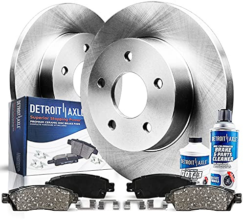 Detroit Axle - Rear Brake Kit for 2017 2018 2019 2020 Kia Cadenza [Electric Parking Brake], 11.81 inch Disc Brakes Rotors Ceramic Brake Pads Replacement