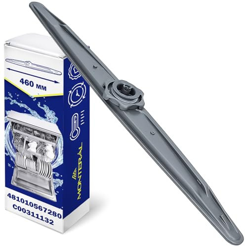 Braccio di Spruzzo Inferiore per Lavastoviglie 460 mm con Codice Originale 481010567280 per Bauknecht per Whirlpool C00311132 per Indesit per Ariston - Garanzia di 10 Anni - MONTERAL