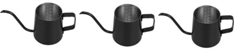 OSALADI 3stücke Edelstahl Handkaffeekanne Mit Schwanenhals Für Präzises Brühen Von Kaffee Und Tee Ergonomischer Griff Langlebig Und Praktisch Für Täglichen Gebrauch