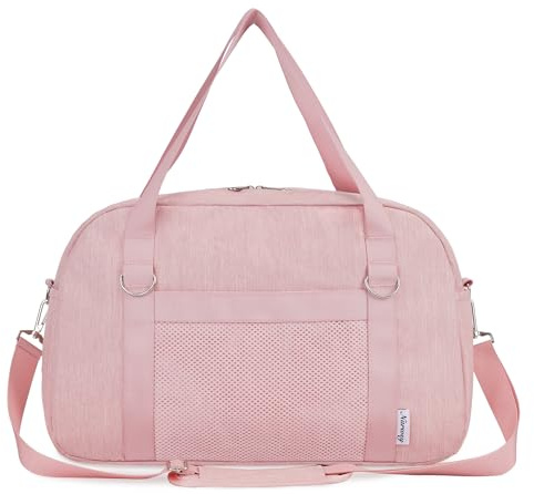 Narwey für Kleine Reisetasche Handgepäck Damen - Easyjet Handgepäck 45x36x20 Kleine Sporttasche Handgepäck Tasche für Flugzeug Weekender Damen und Herren 25L (Rosa)