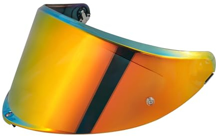 Visiera Casco Moto,Sostituzione Visiera Casco Moto per K6 K6S,Visiere per Casco Moto,Moto Casco Parabrezza,Visiera casco integrale (Rosso cromo)