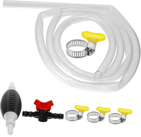 Anneome Siphonpumpe Für Kraftstofftransfer Handpumpe Mit Flexiblen Transparenten Pvc-schlauch Geeignet Für Benzin Öl Wasser Und Andere Flüssigkeiten Für Notfall-gastransfer Und