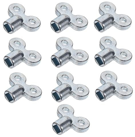 Mikikit Plumbing Bleeder Valve Key Radiator Vent Pins 10pcs Heavy Duty Square Socket Keys Essential Tool for Plumbers