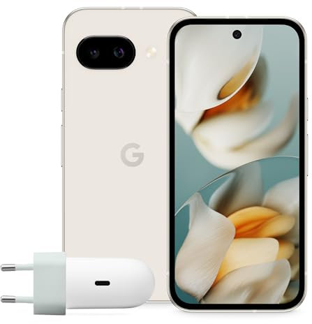 Google Pixel 9a – Smartphone Android Libre con cámara con IA, batería para Todo el día y potentes Funciones de Seguridad – Porcelana, 128GB + Charger