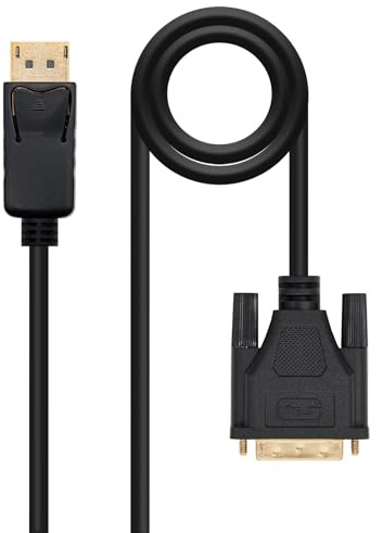 Brightium Câble convertisseur DisplayPort vers DVI - 2 m - Noir - Idéal pour connecter des écrans et des appareils multimédias.