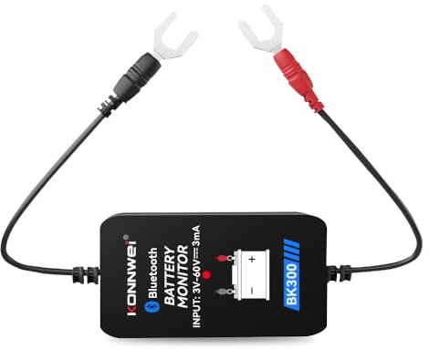 KONNWEI KB300 12V 24V Car Battery Tester, Bluetooth 5.0 Battery Monitor for Auto Motorcycle Marine Truck RV, Digital Analyzer with Real-Time Voltage Test, for iOS Android