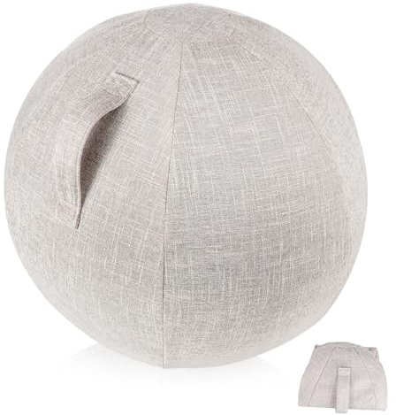 Gatuida Yogaball Schutzhülle 55cm Baumwolle Leinen Atmungsaktiv Schweißabsorbierend Robust rutschfest Für Fitness Yoga Gymnastikball