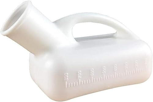Urinario masculino, Orinal de plástico for hombre de 800 ml sin tapa, antidesbordamiento, portátil
