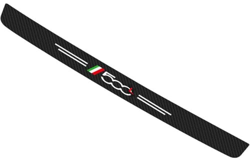 Auto in Fibra Di Carbonio Paraurti Posteriore Protezione Striscia Per Fiat 500x 500l Anti-graffio Tronco Davanzale Porta Ingresso Trim Copertura Veicolo Porta Ingresso Protezione Adesivo (500l)