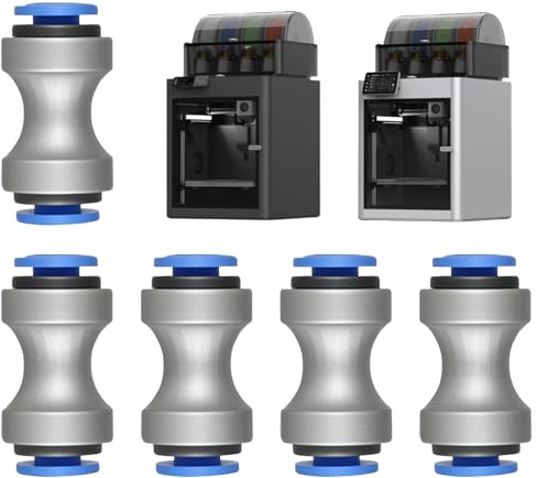 YYTECH 5 connettori per tubi di alimentazione in Teflons per stampante 3D Bambu Lab P1P P1S X1C X1E per parti in PTFE, accoppiatore, collegamento pneumatico