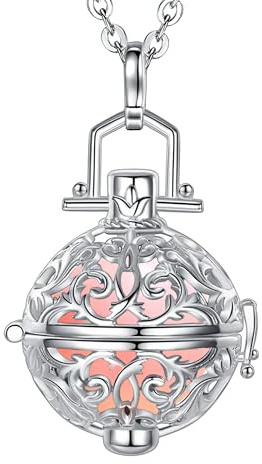 Only faith Angels Caller-halsband gravid kvinna ärkageles skyddsängel silverpläterad present till blivande mammor, Pequeño, Rostfritt stål, Ingen ädelsten