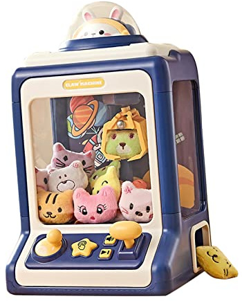 FytStycale Claw Machine Kinder Greifarm Automat DIY Elektrisch mit Lichteffekten Und Musik Zum Greifen von Puppen für Geschenk Spieleparty Zuhause, Blau