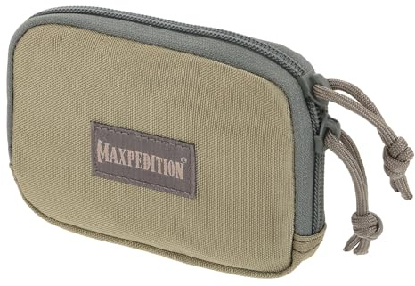 Maxpedition Krok och ögla 12 cm x 18 cm blixtlåsficka (kaki-lövverk)