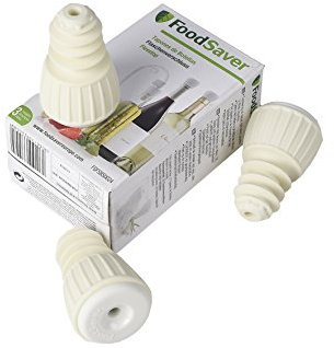 FoodSaver Bottle Stoppers for Vacuum Sealer | Compatible with accessory hose to vacuum seal wine, oils or infusions | FSFSB0024