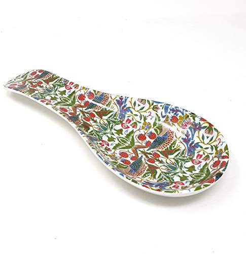 Large Melamine Spoon Rest featuring the famous 'Strawberry Thief' designs of William Morris