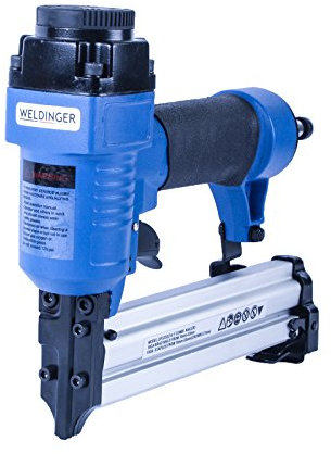 WELDINGER 2-in-1 Druckluft Klammergerät (Tackernadeln bis 25 mm Nägel bis 32 mm)