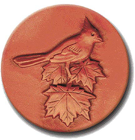 RYCRAFT 2 Round Cookie Stamp with Handle & Recipe Booklet-CARDINAL
