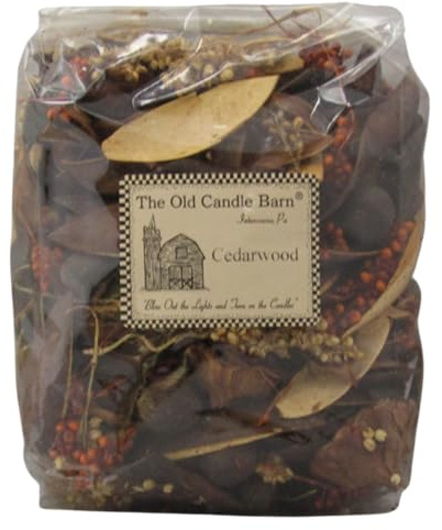 Old Candle Barn Cedarwood Potpourri 8 Cup Bag - Perfect Country House Decoration or Bowl Filler - Beautiful Clean Crisp Scent