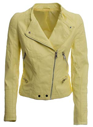 JOPHY & CO. Giacca Corta Chiodo Donna Ecopelle con Tasche & Cerniere (cod. 2560, 33107, 3985, 2502, HM30 & HM31)