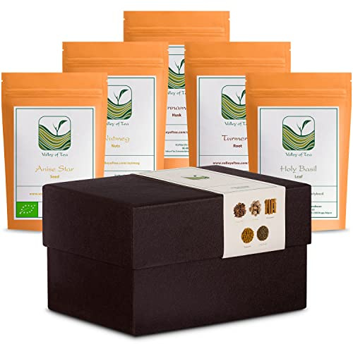 Coffret Épices Indiennes Bio - 5 Herbes Indiennes Essentielles un assortiment complet pour explorer la richesse de la cuisine du sous-continent