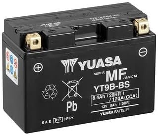 Wartungsfreie Motorradbatterie Yuasa YT9B-BS 12V 8Ah 150x70x105