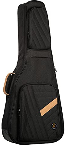 Ortega Guitars Deluxe Dreadnought-Gitarre-Tasche - Baumwolle Schwarz | für Dreadnought-Akustikgitarren, Höhe 106cm Breite 43cm, mit Schultergurten, OGBDN-DLX-BK