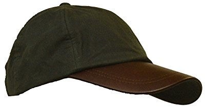 WALKER AND HAWKES Unisex Baseball-Kappe aus gewachster Baumwolle - Schirm aus Leder - Einheitsgröße