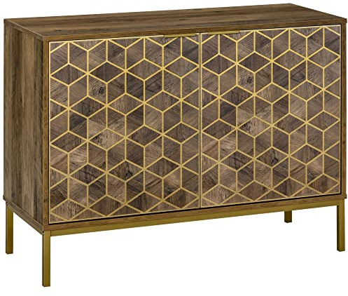 HOMCOM Mobile da Ingresso e Salotto Credenza 2 Ante in Legno 99x39x75.5cm