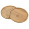 sourcing map 2 Stück Untersetzer für Blumentöpfe, Blumentopf Tabletts 13cm Außendurchmesser, Rundes Bambus Tablett für Innen, Zimmerpflanzen, Gläser, Keramikbecher, Topfpflanzendekoration