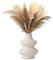 Runde Vase Weiß, Blumenvase Beige Keramik Vase Moderne Trockenblumen Kunst Creme Boho Für Dekoration Und Geschenk, M