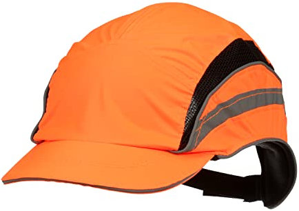 3M™ First Base™ 3 Bump Cap 2021874, Classic, alta visibilità, arancione, visiera ridotta, 55 mm