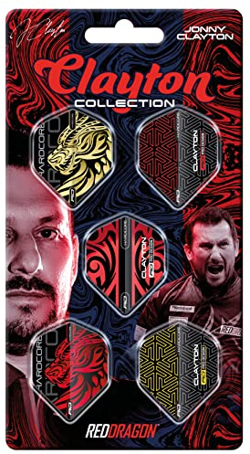 RED DRAGON Dart-Flug Sammlungen 5 Sätze pro Packung (15 Flüge insgesamt)