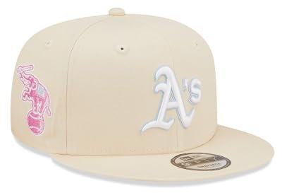 New Era Oakland Athletics MLB Pastel Patch Cream 9Fifty Snapback Cap - M - L
