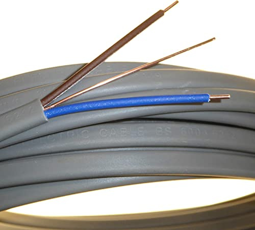 Twin and Earth 2.5MM Flat Grey 6242Y Cable Wire T&E PVC Lighting Electric Cable (25M)