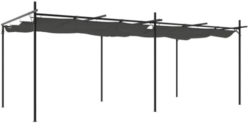 vidaXL Pergola mit Schiebedach Anthrazit 589x292x230 cm