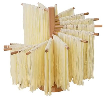 Space Saving Wood Pasta Rack Strong Stand Versatile Wood Pasta Holder Versatile Drying Rack for Italian Cuisine Non Slip Stand