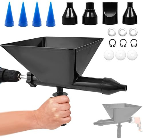 Fugatrice Pistola Per Malta Con 8 Ugelli Rimovibili,Fugatrice Elettrica,Per la Sigillatura Dei Giunti Di Malta,Pavimento in Pietra Per Giunti di Malta,Finestre, Muratura,Calafataggio Pavimenti