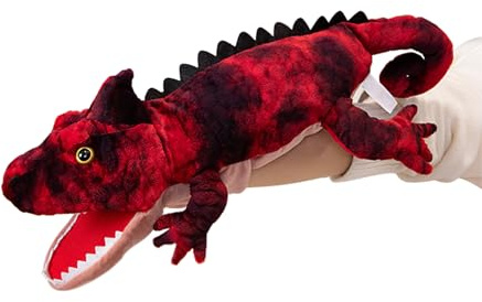 Eidechse Handpuppen Puppentheater für Kinder 50cm Amphibien Kuscheltier Puppen Spielzeug, Handspielpuppe, Fingerpuppen, Tier Handpuppe, Lizard Hand Puppets Halloween Weinachten Geschenke