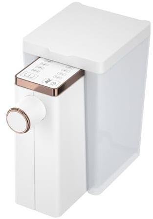 Sofortiger Heißwasserspender, Tragbarer kleiner Tisch-Wasserspender mit Schnellaufheizung, 4 Temperaturstufen und Optionen für die Wassermenge, Zum Aufbrühen von Tee und Kaffee (Mit 1,6L Wassertank)