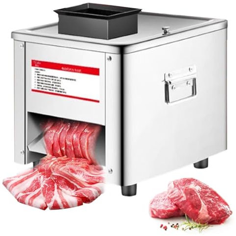 MáQuina Cortadora Carne 850W,Cortadora Carne EléCtrica Acero Inoxidable,MáQuina Cortadora Tiras Trituradas,330 Lb/H,Para Cerdo,Pollo Y Pescado Deshuesados ​​Para Familiar Comercial,5.0mm