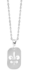 TALISMAN JEWELLERY Pendentif en argent 925 - Fleur de lys (12 mm x 20 mm), 12 MM x 20 MM, Argent sterling, Sans objet