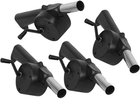TOGEVAL 4Pcs Hand Crank Blower Portable Outdoor Air Blower for Bbq Camping Fireplace Lightweight Handheld Fire Starter Tool for Grills Campfires
