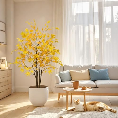 PortoAlegre Albero acero artificiale, 150 cm, grande pianta decorativa per ufficio e soggiorno, ideale per festival