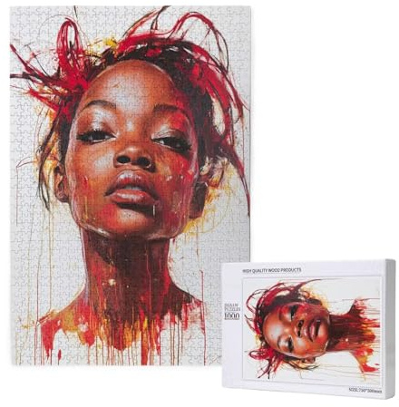 Puzzle 5000 Teile Afrika Puzzles für Erwachsene Frau HD Puzzel Anspruchsvolles und Lustig Kreatives Unterhaltungsspiel, DIY Holzpuzzle für Erwachsene Als Feiertage Deko Geschenk fur Frauen M-1788