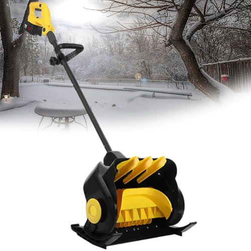 Sweet taize Pelle à Neige sans Fil et sans balais, souffleuse à Neige électrique, Largeur de Nettoyage 45 cm, Direction réglable, déneigement Complet, pour trottoirs urbains, Routiers et industriels